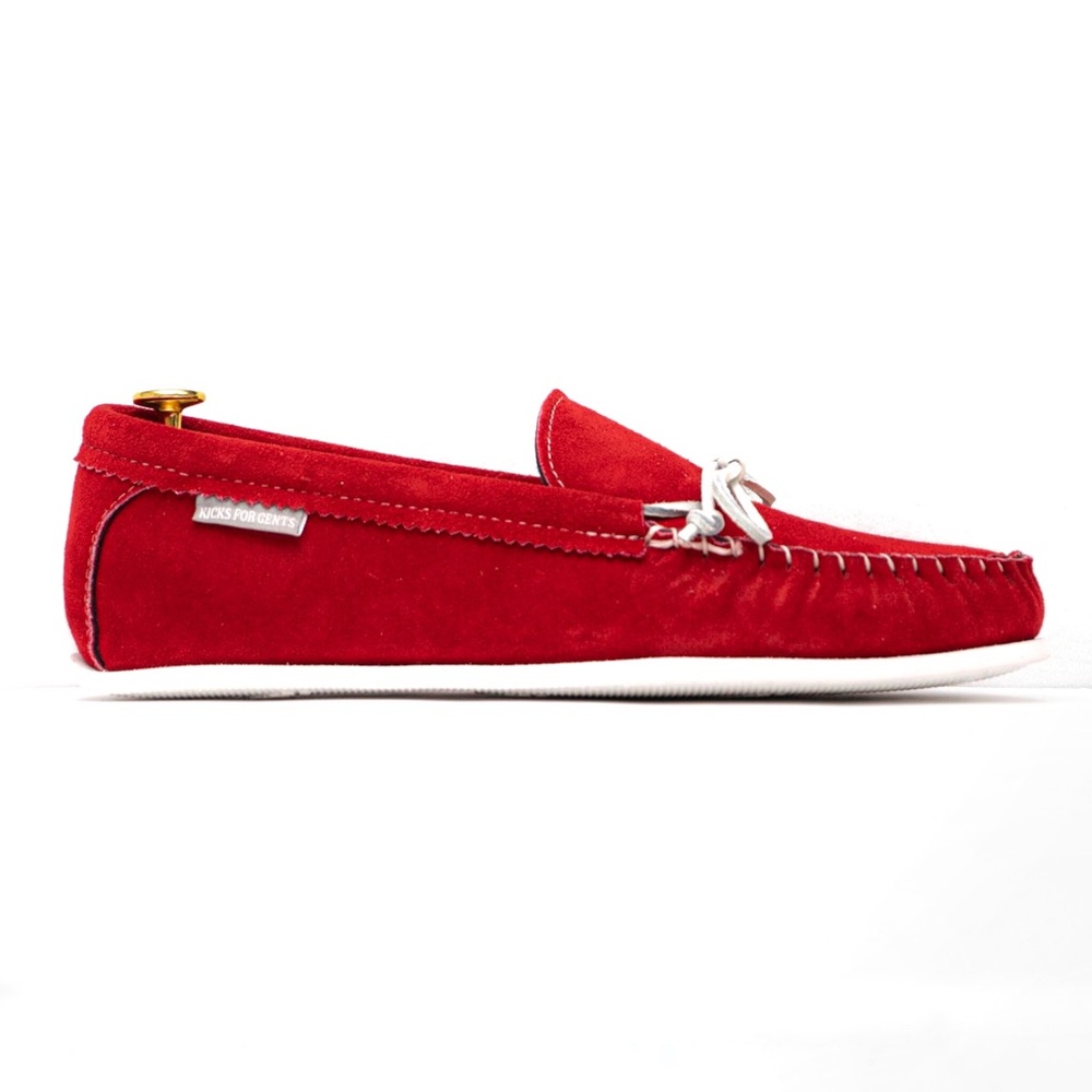 NWT KFG Moccasins - Red Suede - Made in USA